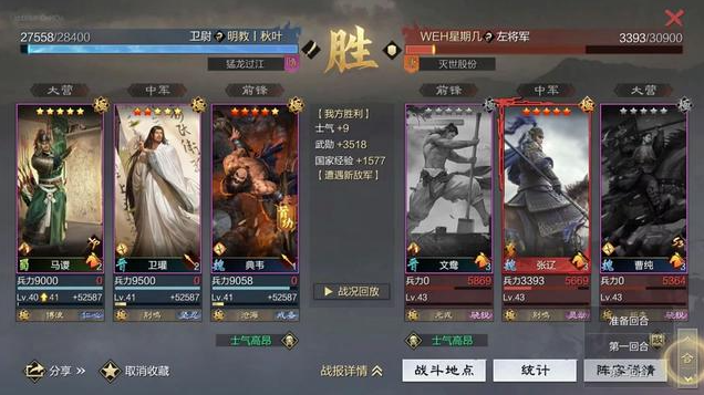 率土之濱 馬謖的可行搭配